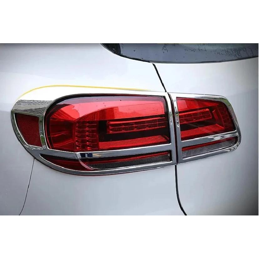 For Volkswagen VW Tiguan 2010 2011 2012 2013 2014 2015 2016 Rear Light Cover Tail Taillight Frame Trim Sticker Car Accessories
