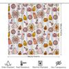Charming Halloween Pattern Shower Curtain White Background With Cute Ghosts, Pumpkins Bubbles Waterproof Fabric For Bathroom Dec