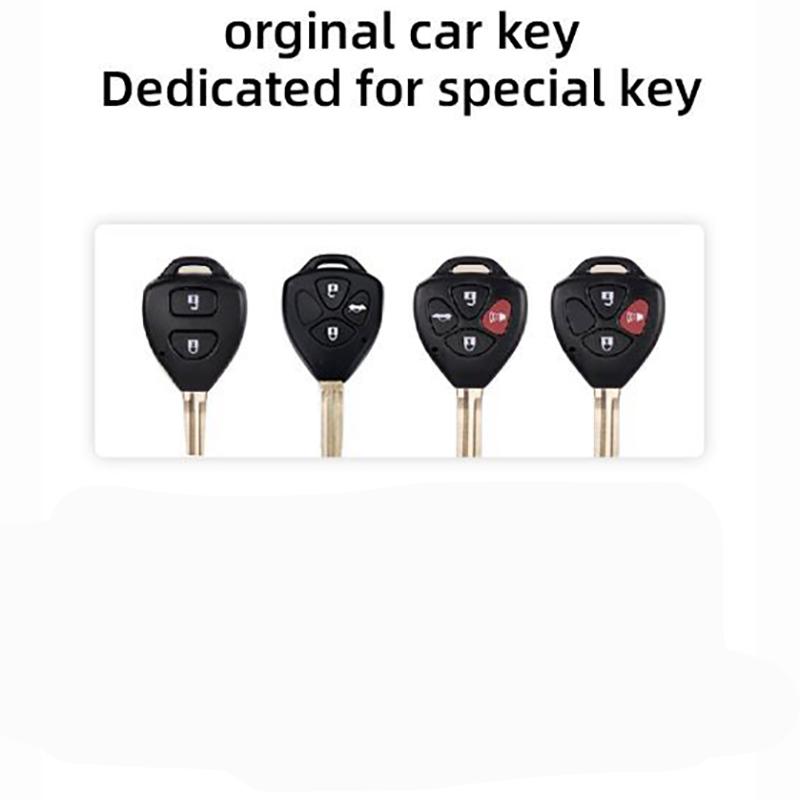2/3/4Button Carbon Auto Key Fob Cover Case Fit For Toyota Auris Hilux Corolla Fortuner Prado Verso Camry Yaris Vitz Vios Ractis Rav4 208