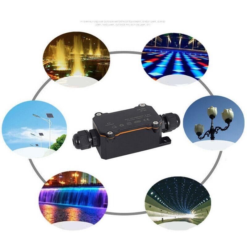 Flame Retardant Junction Box Anti-UV Stainless Steel 2 Way Waterproof Cable