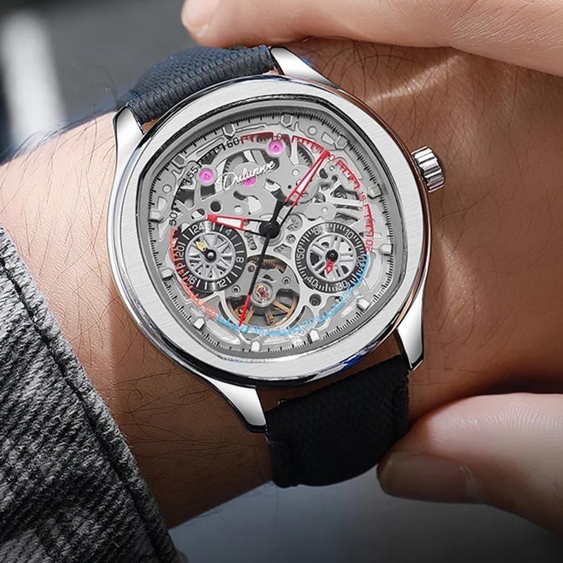 Top-Marke Luxus Skelett Tourbillon Automatische Mechanische Uhr für Herren Sport Vollstahl Wasserdichte Uhren