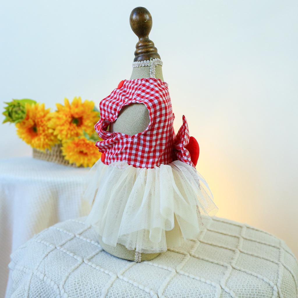 Brand New Pet Clothes Dog Cat Princess gauze skirt,Puppy heart-shaped fluffy skirt J114