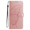 For Samsung Galaxy S24+ Case Butterfly Imprinted Wallet Stand PU Leather Flip Phone Cover with Strap