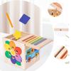 Non-Toxic Montessori Multicolor Shape Sorting Cube Color Cognition Wooden 5 In 1 Multifunctional Box Christmas Birthday Gifts For Todller
