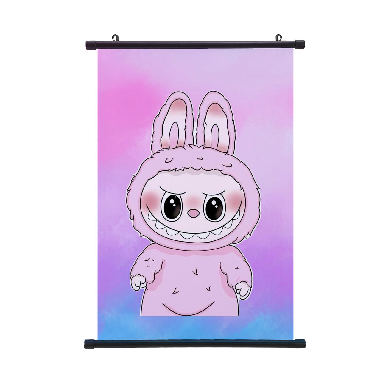 

Плакат-свиток Лабубу Монстры Домашний декор Украшение для гостиной Мультяшная подвесная картина Детский подарок Плакаты-свитки 40*60cm розовый