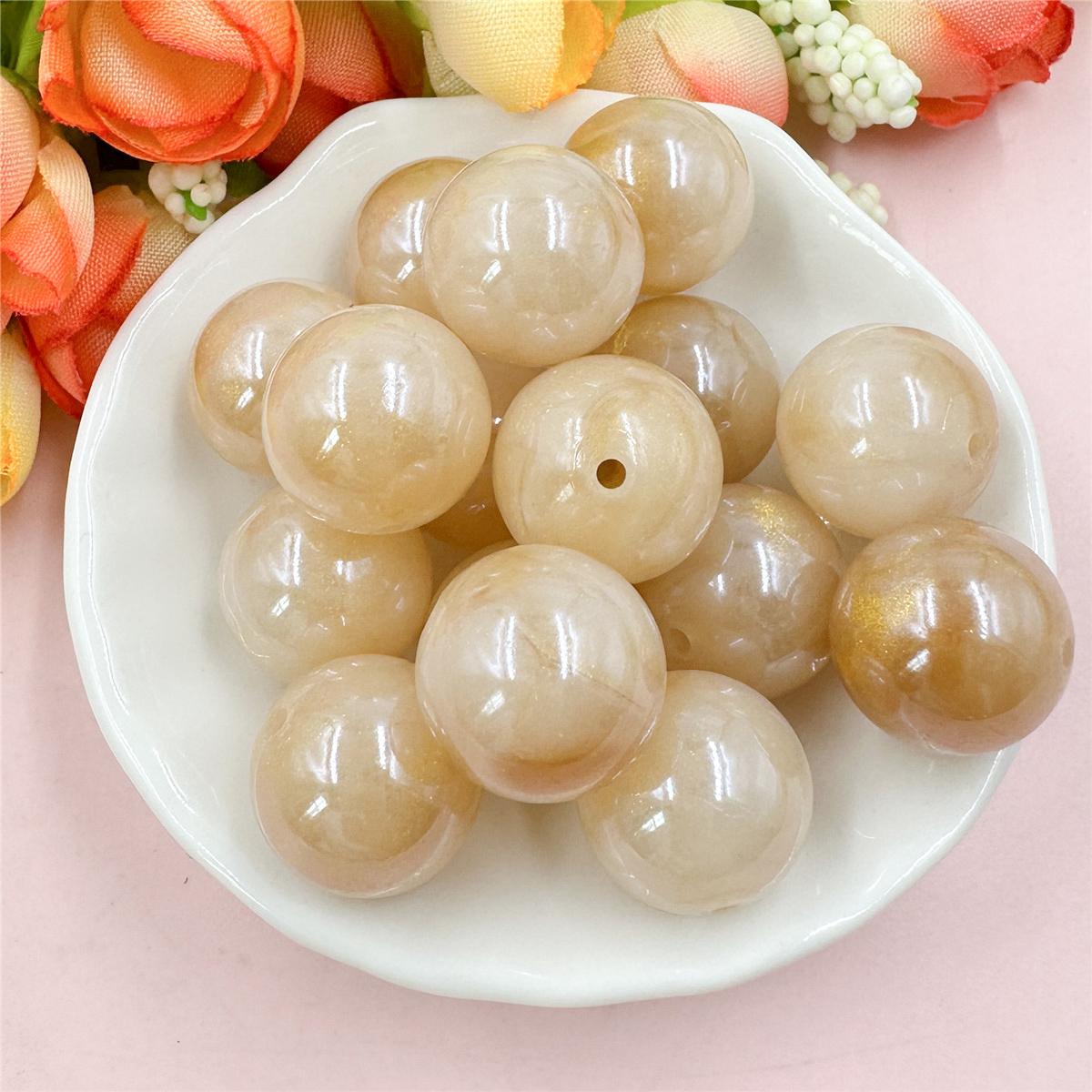 

Креативные 20 шт. 16 мм круглые ювелирные глазурованные материалы с бусинами для изготовления браслетов, серег, золотой порошок, DIY ювелирные аксессуары, россыпь бусин, акрил жёлтый