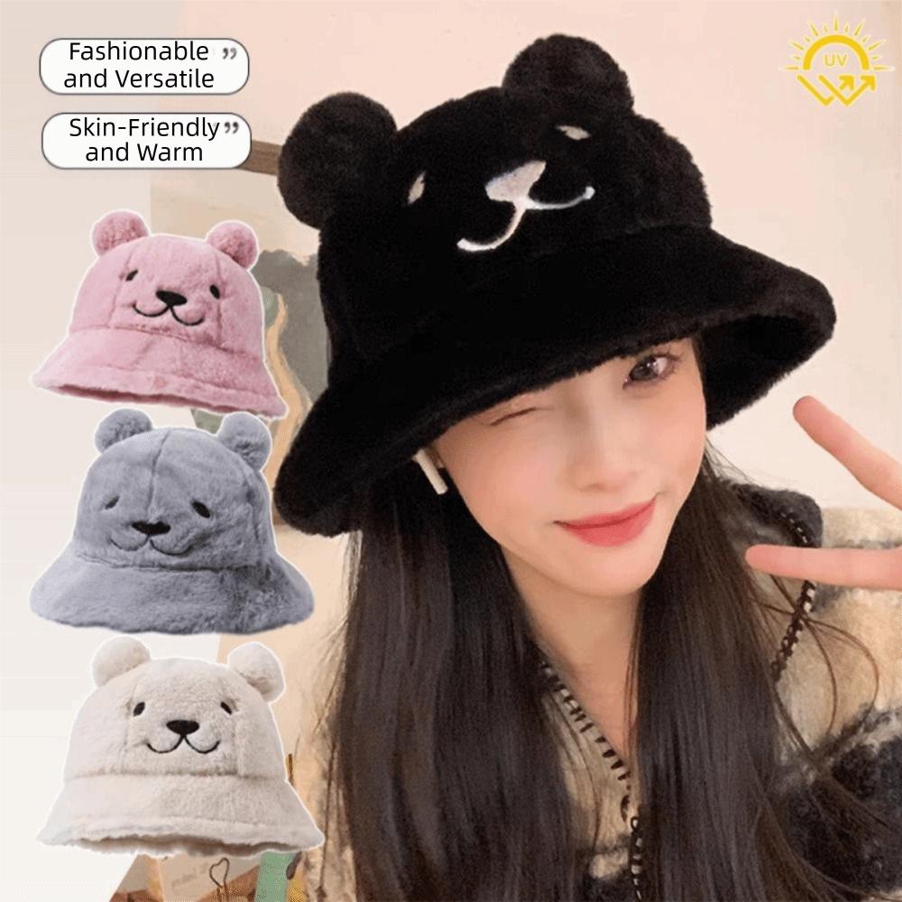Thick Women's Fisherman Hat Warm Basin Hat Fashion Fur Bucket Hat Clothing Accessories