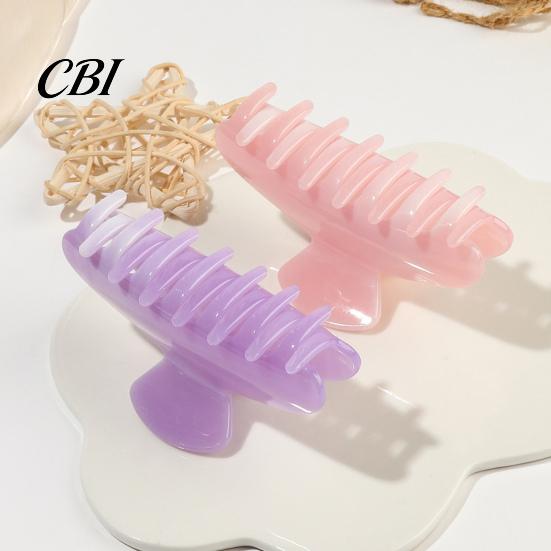 Scratch-resistant Hair Clip Back Head Claw, Macaron Color Shower Clip, Smooth Surface Large Damage-free Anti-Slip Teeth Accessory for Buns Commuting