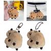 Realistic Capybara Plush Keychain Accessory Sound Making Keyring Adds Personality To Bags And Keys Soft And Fun