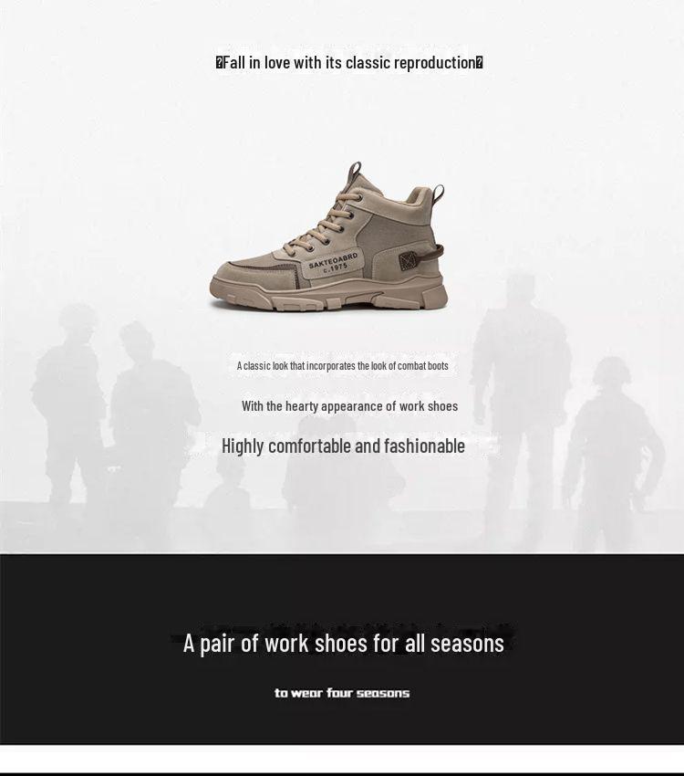 Men's 2023 Trend High Top British Martin Boots - Casual Autumn Fashion Cotton Shoes