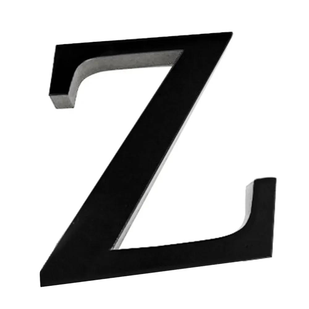 26 Letters DIY 3D Mirror Acrylic Wall Sticker Ornaments Black English Alphabet Decals Home Decor Wall Art Mural Party Decoration