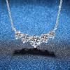 D Color Moissanite Necklace Women Smiling Face Pendant Clavicle Chain Fashion Jewelry