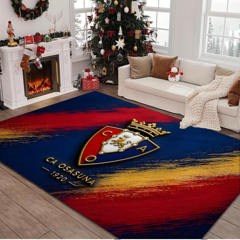 1PC Rug FC Osasuna Golden Lion Carpet, Chair Rug,Area Rug for Office Bedroom Living Rooms Bedroom, Doormat Decor Christmas Fan Gifts