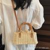 2025 summer new woven bag portable messenger bag beach leisure straw bag niche personalized ins shoulder bag