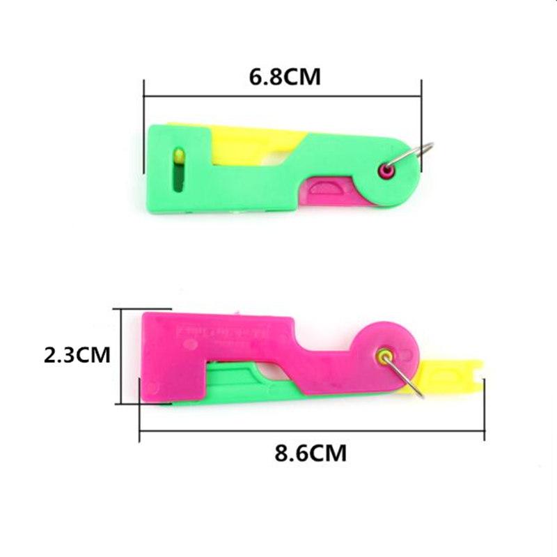 3pcs/5pcs/10pcs Random Color Elderly Convenient Automatic Sewing Needle Threader Thread Guide Tool AA8274