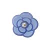 Hair Claw with High-Elastic Spring Camellia Design Hair Clip with Imitation Pearl Decor