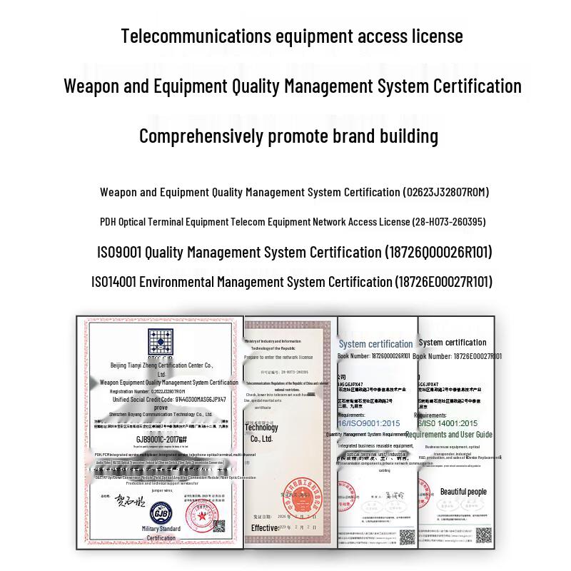 Boyang 4E1+4Phone+4Gigabit Integrated Business Optical Transceiver