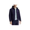 Fila 2023 Basic Warm Fitness Hooded Jacket Lightweight Down Coat Men Jackets Dark-Blue A11M341909F-NV