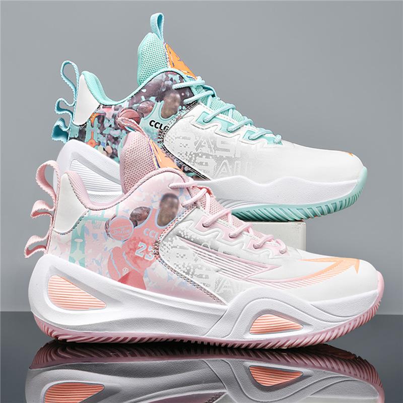 

Кроссовки для мальчиков 2025 новые мальчики дети старшего возраста подростки осень и зима кожаные для бега профессиональные высокие баскетбольные модные туфли 45