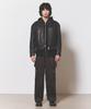 NUAKLE Unisex Cargo Pocket Wide Jogger Pants_Brown