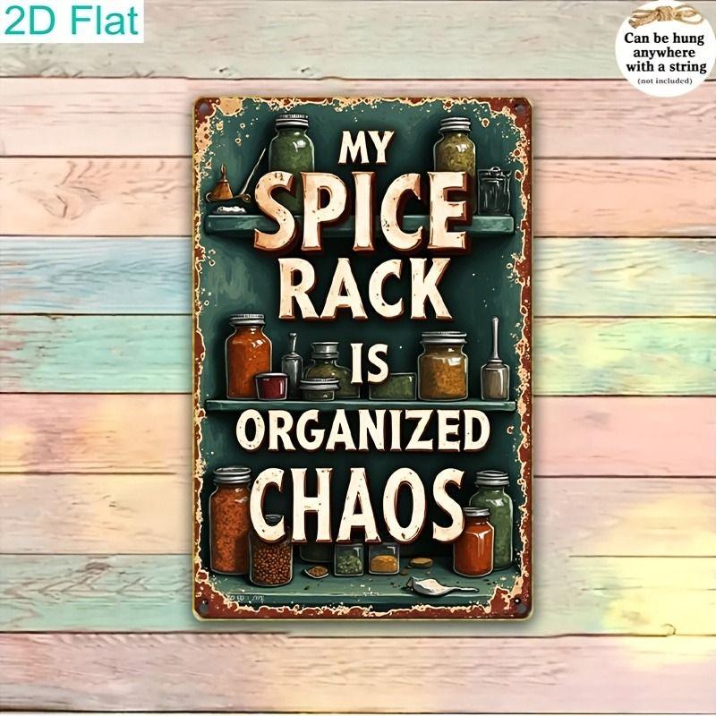 Retro Metal Tin Sign Spices Kitchen Bar Cafe Restaurant Wall Art Decor