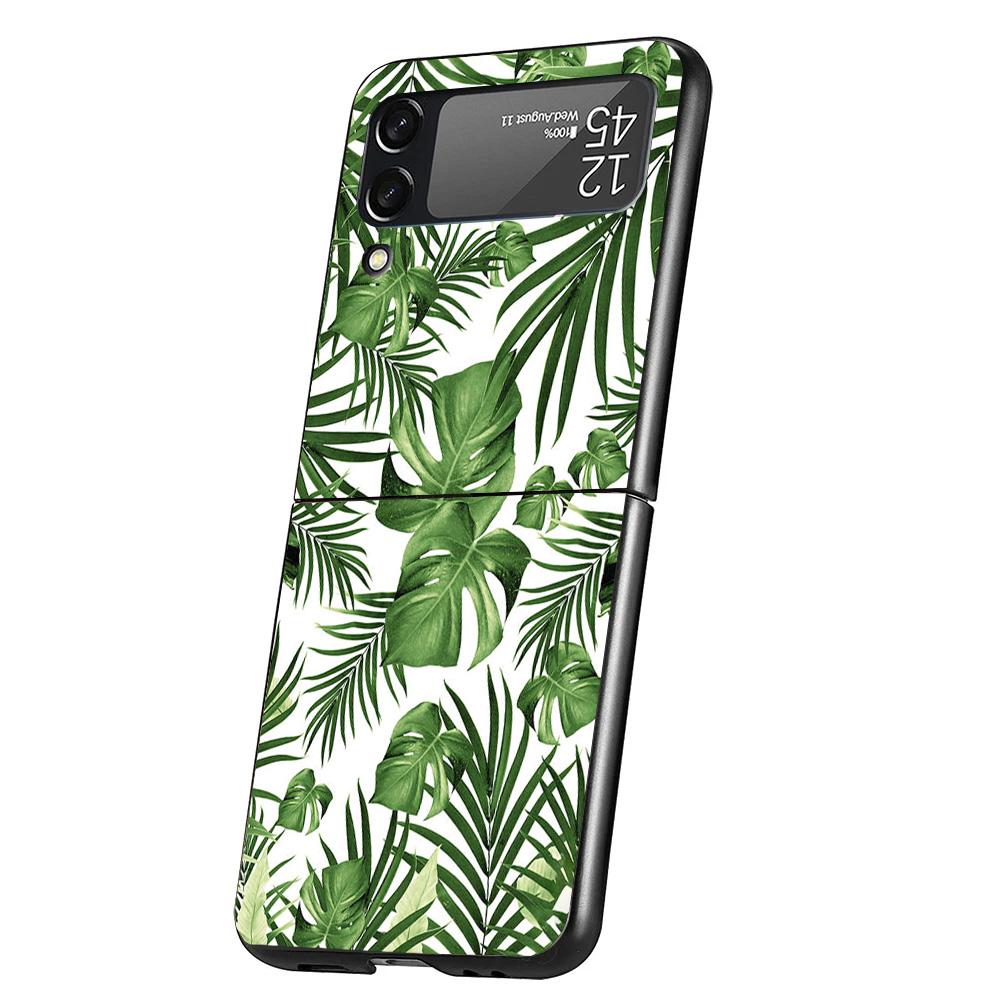 

Summer Tropical Plants Green Leaf Case Phone Cover for Samsung Galaxy Z Flip 7 6 5 4 3 5G ZFlip7 ZFlip6 ZFlip5 ZFlip4 ZFlip3 Bla Samsung Z Flip 7