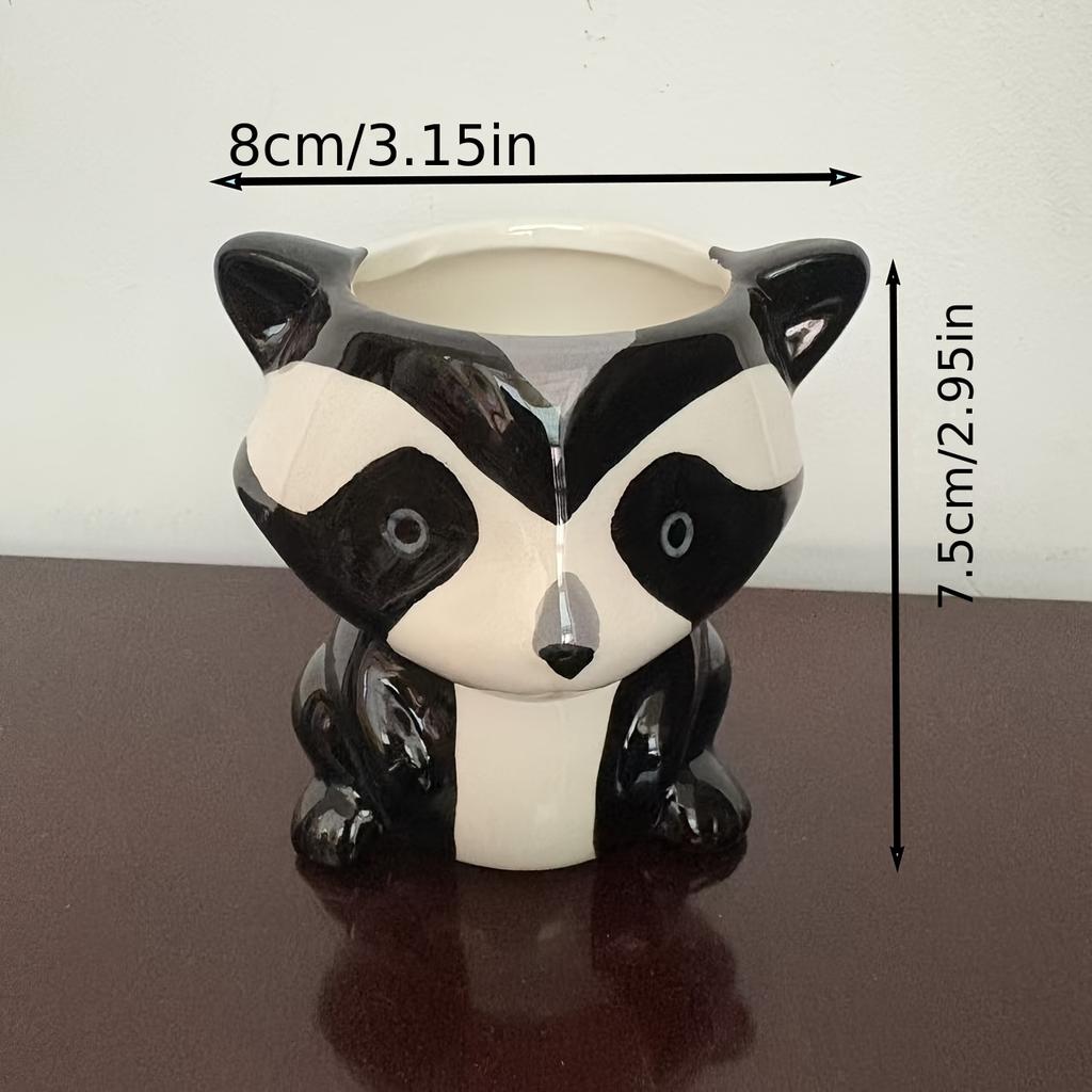 A Cute Animal-Themed Ceramic Planter for Succulents, Perfect for Decorating Your Balcony Table. Gardening Gift Home Decor