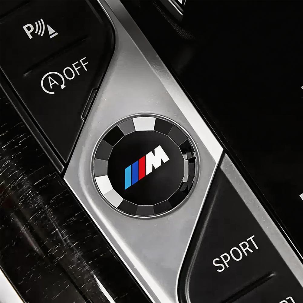 Crystal One Click Start Stop Button Cover M Tri Color Logo Ignition Switch Decor Accessories Trim For BMW E90 G80 M3 G30 M5 F82 npbf16