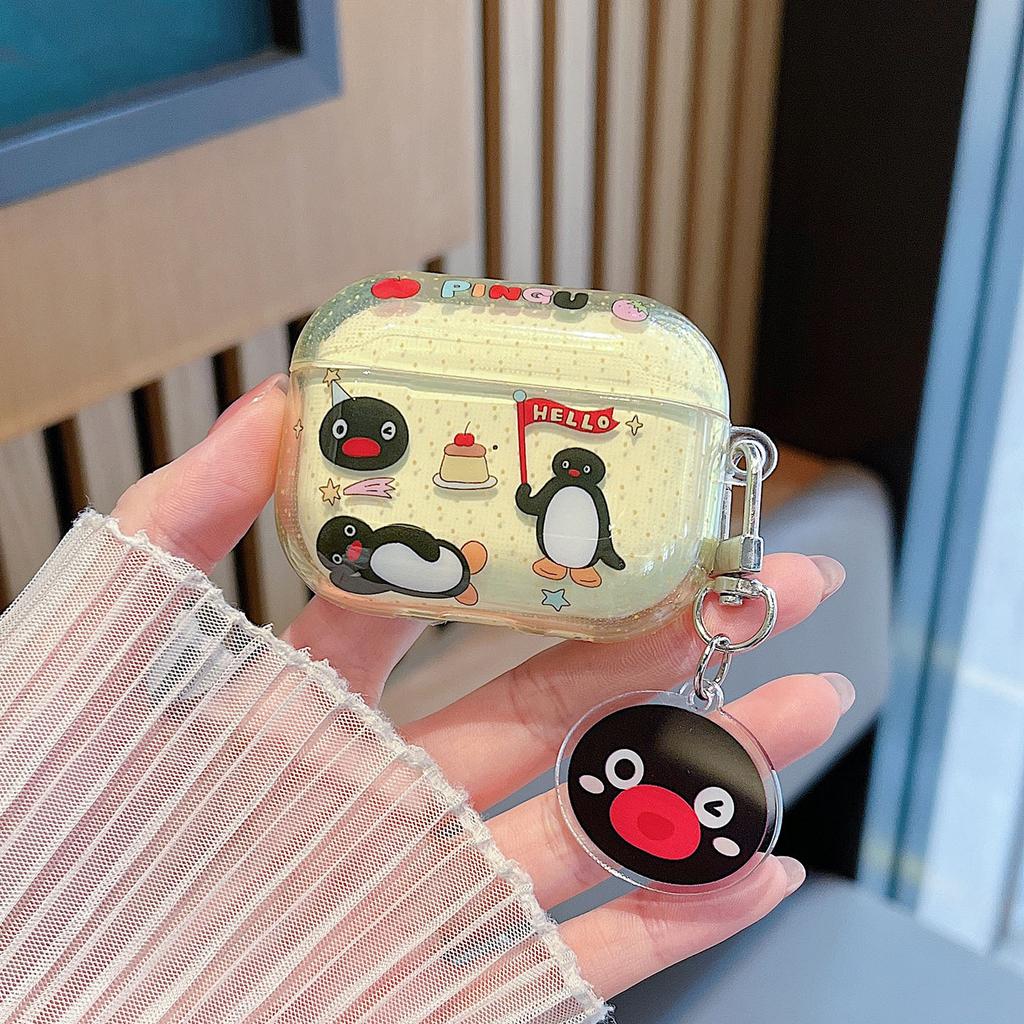 Penguin Family Applies To Apple AirPods Protective Case 1st Generation Noise Reduction Version Pro 2nd Generation 1st Generation Bluetooth Headset