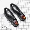 New Pointed Retro British Men'S Business Casual Leather Shoes Engraved Men'S Lace-Up Leather Shoes 830-G