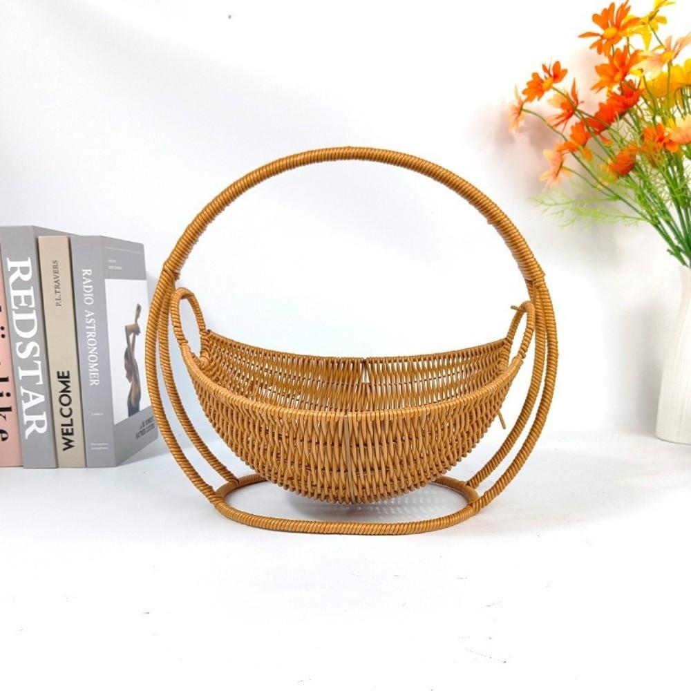 Candy Snack Storage Storage Basket Imitation Rattan Fruit Basket Hanging Cradle  Kitchen