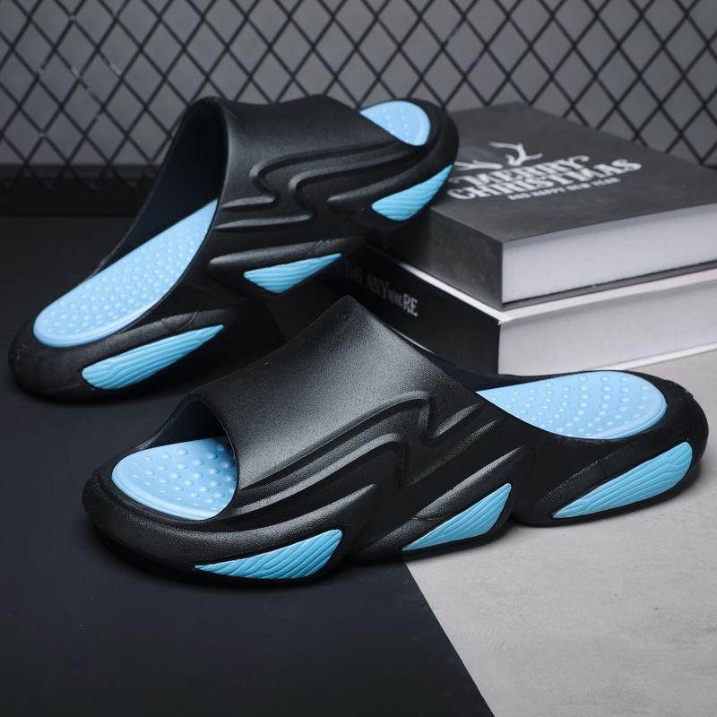 2025 Summer Men's Massage Slippers Indoor Outdoor Sandals Beach Casual Shoes Anti-Slip Eva Platform Soft Sole Slides Flip-flops