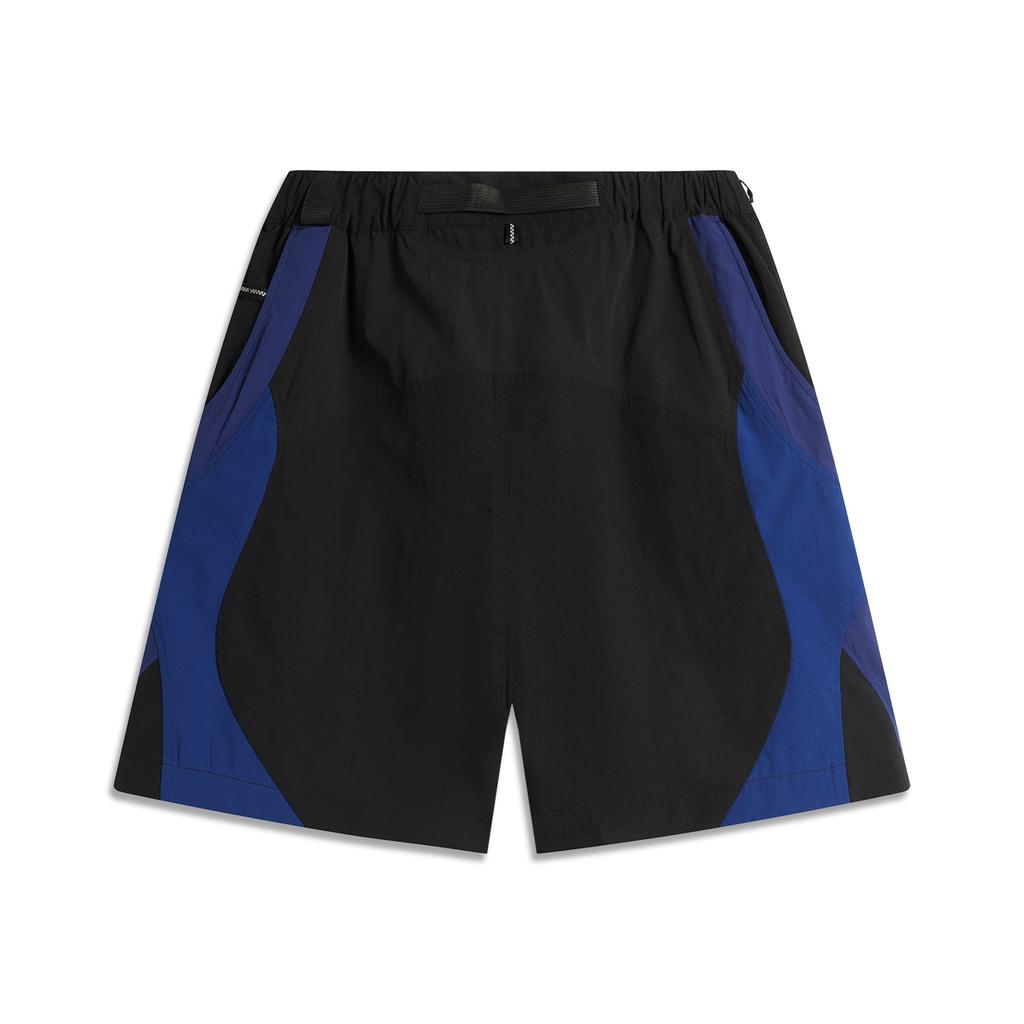 Li Ning Comfortable Versatile Breathable Straight Leg Sports Shorts Men Shorts Blue AKSU839-4