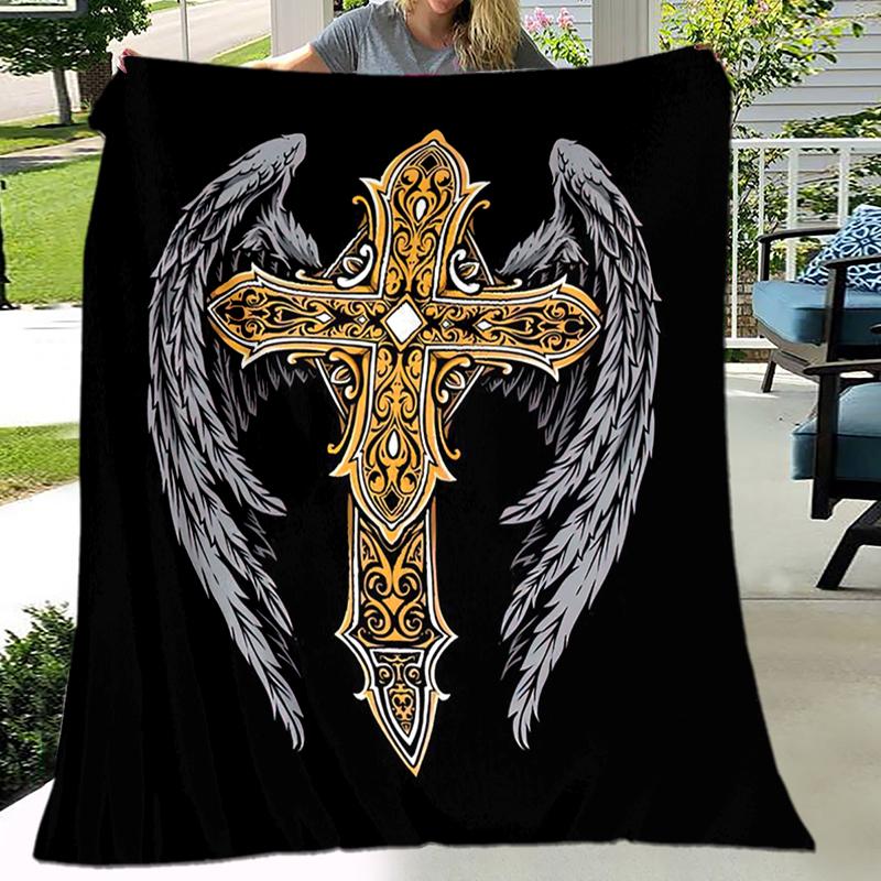 

1PC Ancient Egyptian murals, Vikings, Anubis blanket, all season lightweight home office outdoor nap multifunctional blanket 80cm x 120cm