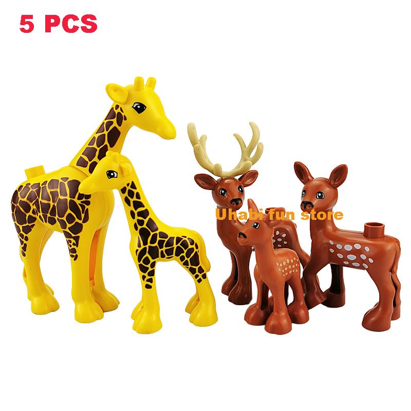 Multiple Models Big Size Building Blocks Farm Ocean Dinosaur Zoo Animals Series Set Assemble Education Toys For Children