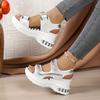 Women's Casual Sandals, Wedge Thick-Soled Sandals. Outdoor Beach Shoes, New Women's Sandals, Rhinestone Decorated, Fashion Women's Shoes