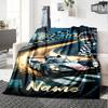 Personalisierte Renn-Themen-Decke mit Aufdruck - Perfekt für Sofa, Bett, Reisen & den Außenbereich | Maschinenwaschbar, Gemütlich & Langlebig.