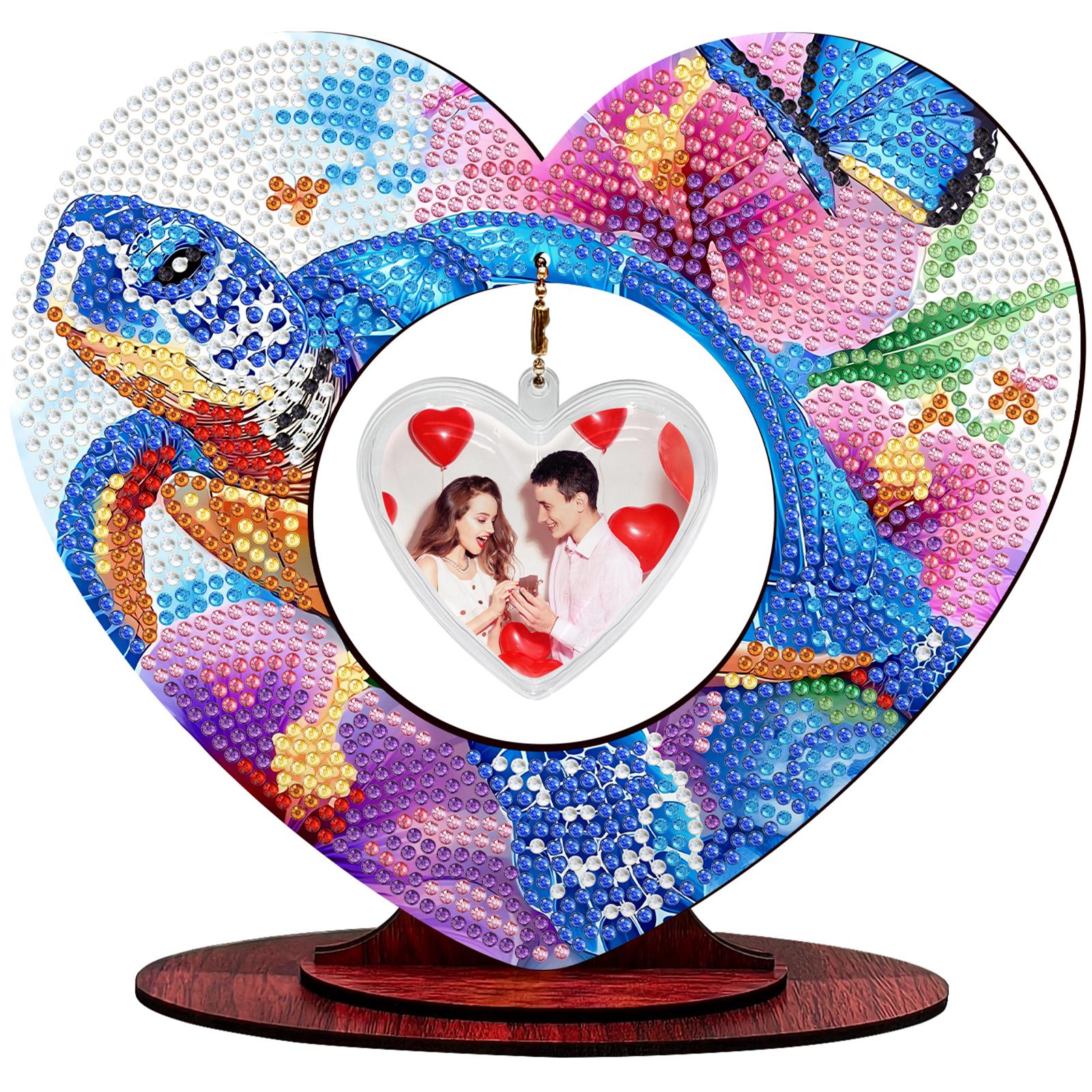 

2D Flatt DIY Wooden Diamond Painting Tabletop Ornaments Kit Diamond Art Tabletop Painting Kit for Adults Home Office Table Decor