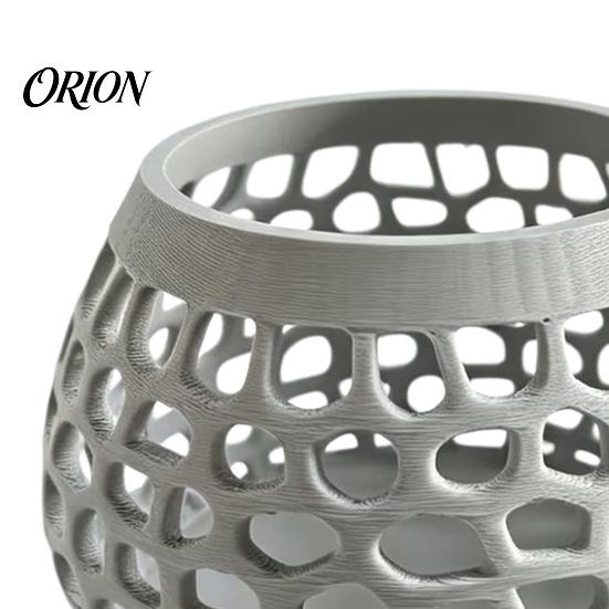 Decorative Table Centerpiece 3D Printed Hollow Vase, Modern Geometric Flower Container, Minimalist Desktop Organizer for Dried Flowers Niche Interior