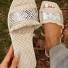 Flat bottomed tassel slippers for women
