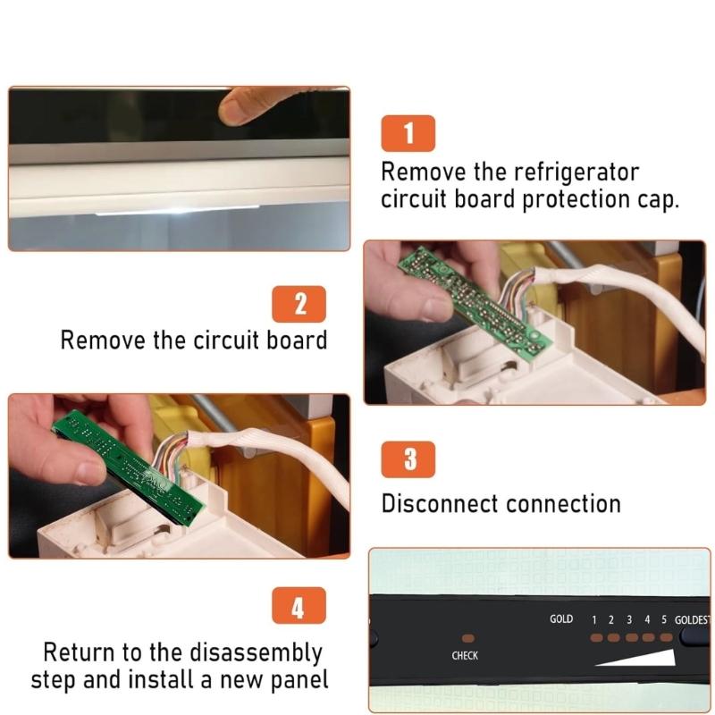 Kylskåp Kontrollpanel Reservdel Plasttextur för DM2662 DM2862 NDM1062 Säkerställer Energieffektivitet