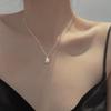 Vintage Zinc Zinc Alloy Pearl Necklace Irregular Shell Jewelry Women Clavicle Necklace Korean Style Pendant