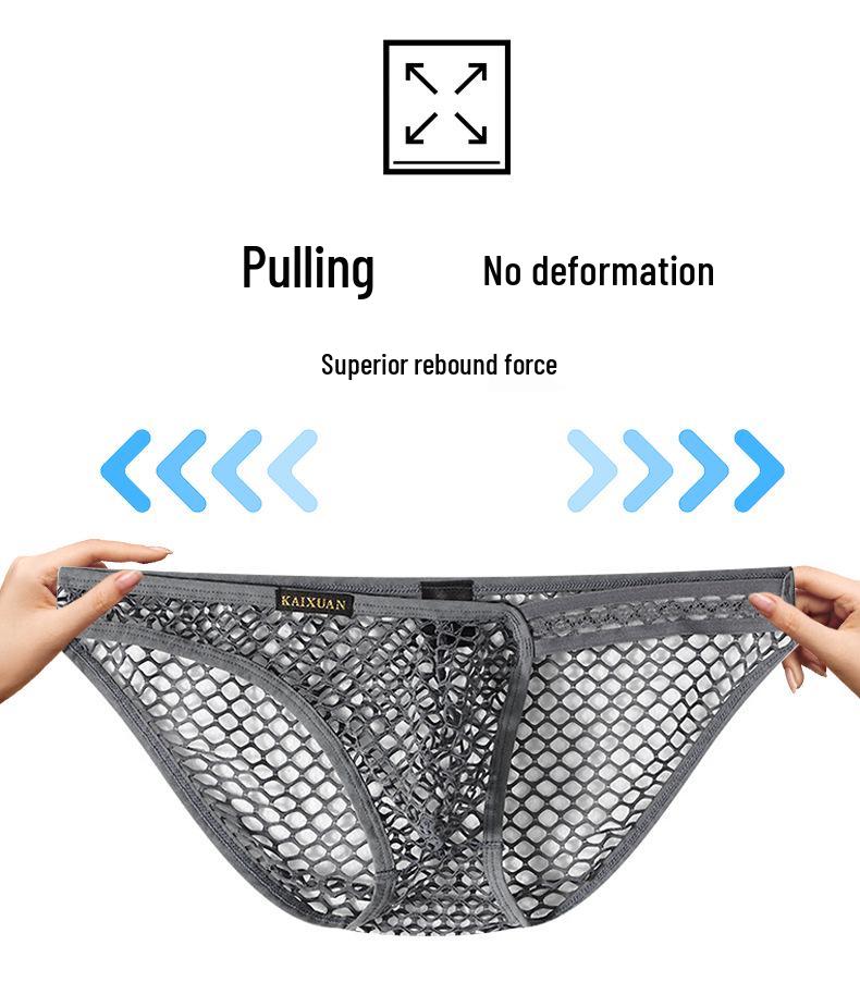 Men's Large Mesh Triangle Briefs - Quick-Drying, Comfortable, European-American Style