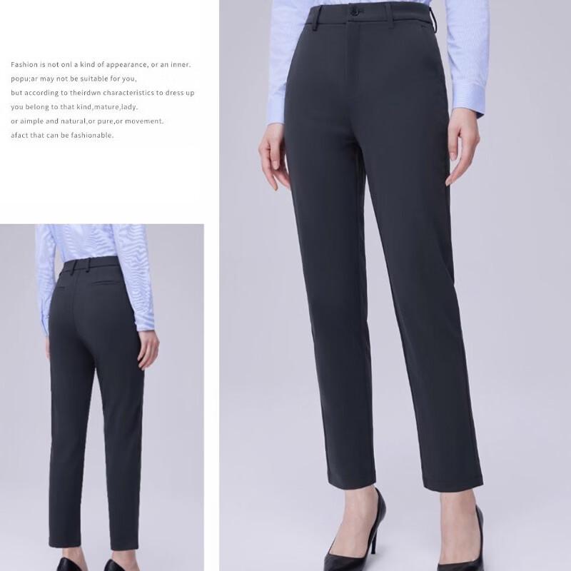 Fengxun Women's Professional Straight-Leg Suit Pants