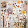 100pcs/lot Memo Pads Material Paper Daily Dried Flower Post Office Junk Journal Scrapbooking Cards Retro Background Decoration