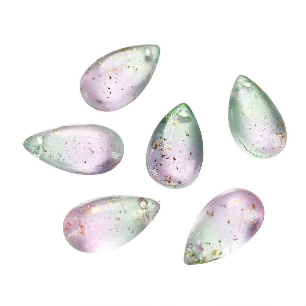 

8x14мм Прозрачные Цветные Стеклянные Подвески-Капли для DIY Заколок, Серег и Браслетов 10 pcs/pack, approx. 7.5g