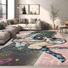 S-Super Sonico Hallway Carpet INS Style Soft Bedroom Floor House Laundry Room Mat Anti-skid Bedside Area Rugs