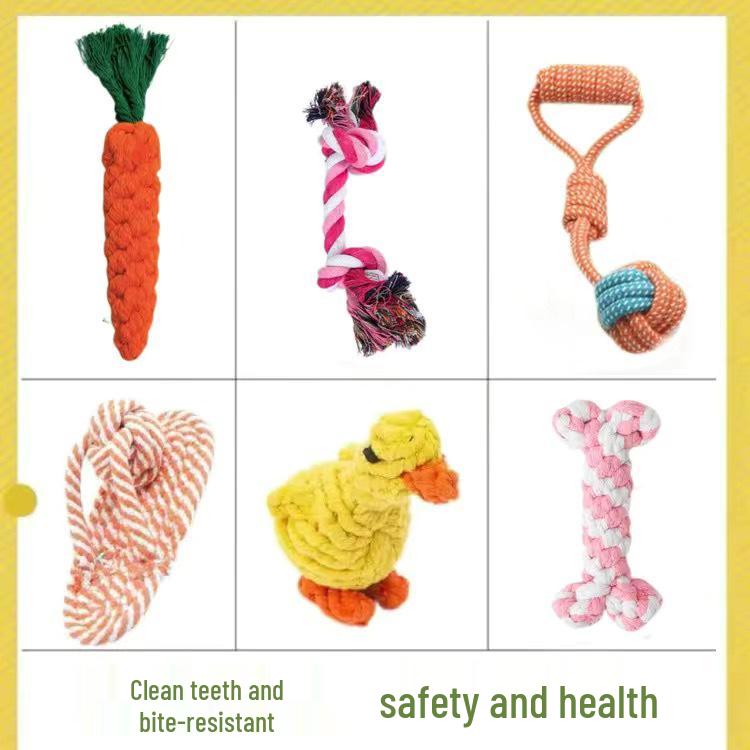 Durable Cotton Rope & Frisbee Toy Set for Small to Medium Dogs