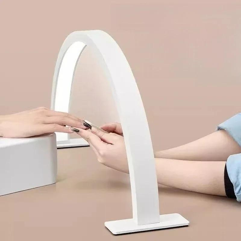 Portable Table Lamp Half Moon U-shaped Nail Lamp LED Nail Light Desk Lamps Beauty Salon Work Fill Light Nail Assistive Equipment