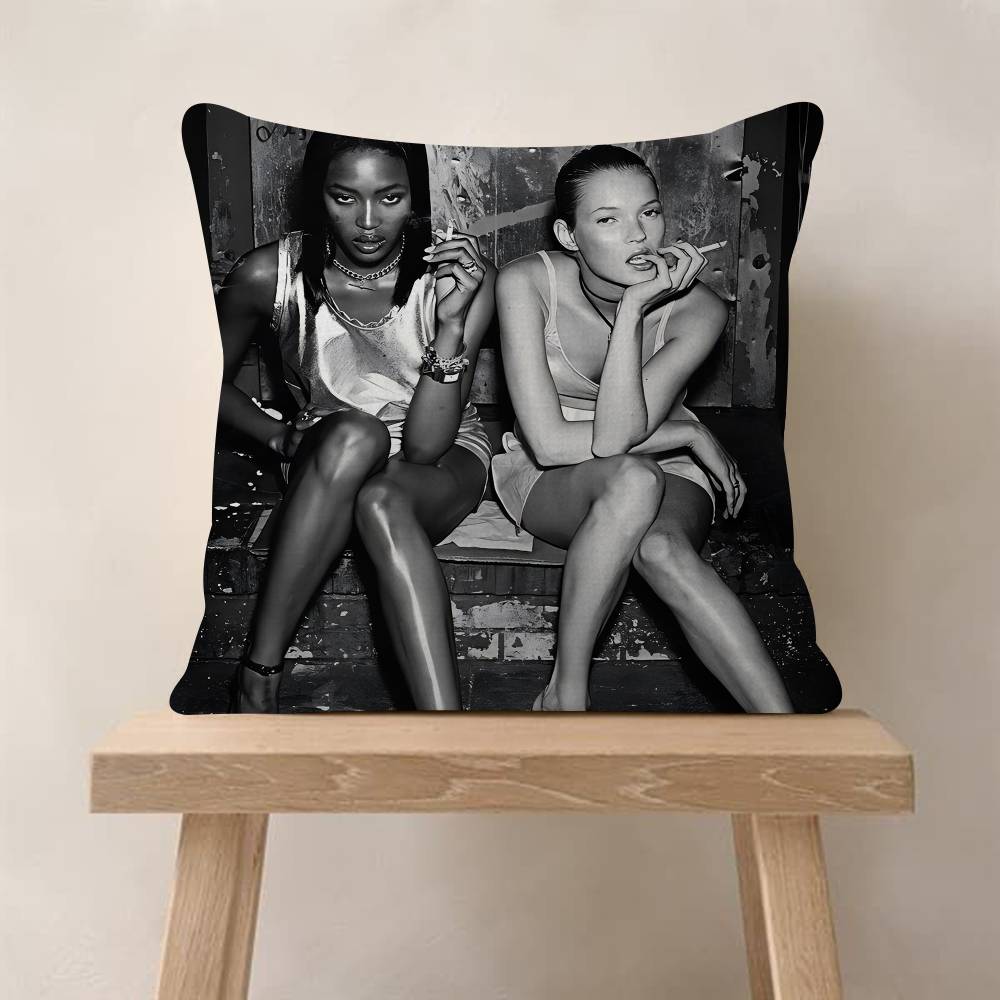 Kate Moss Fashion Modern Art Personalized Pillow Cover Kids Bedroom Wild Party Decor Pillowcase Kid Birthday Shower Gift